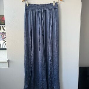 Navy Blue Side-Slit Pants